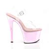 Pleaser - SKY308 Sandale à bride à la cheville, Pole dance chaussures - Chaussures de pole dance - Rose/Transparent Product image